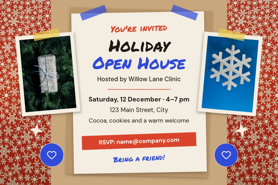 Cocoa Kraft Open House Invite – Invitation template