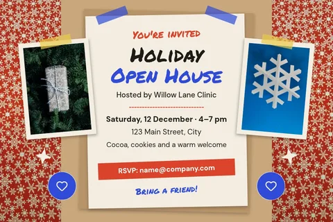 Cocoa Kraft Open House Invite – Invitation template