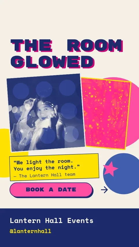 Stacked Riso Glow Prints – Instagram story template