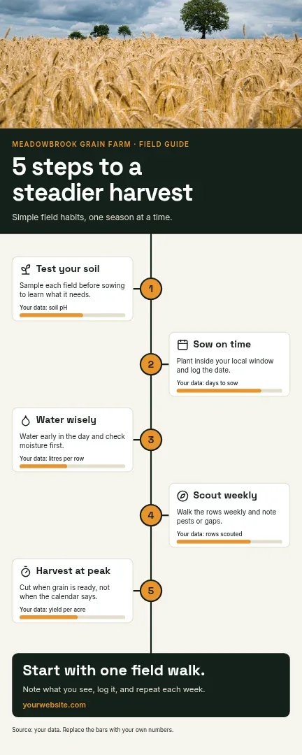 Wheat Spine Field Guide – Infographic template
