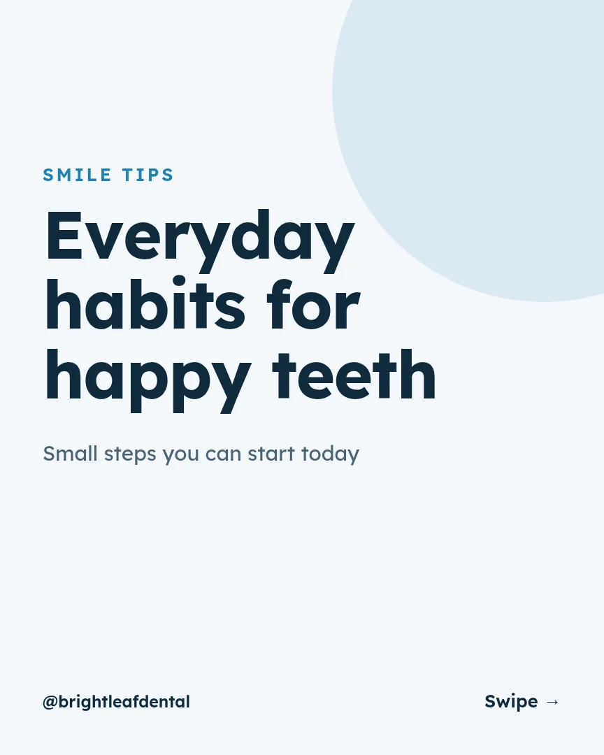 Everyday Smile Care Carousel – Instagram carousel template, page 1