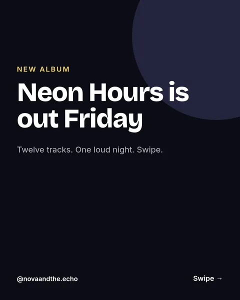 Album Drop Carousel – Instagram carousel template, 5 pages