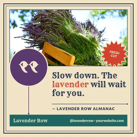 Lavender Quote Badge – Instagram post template