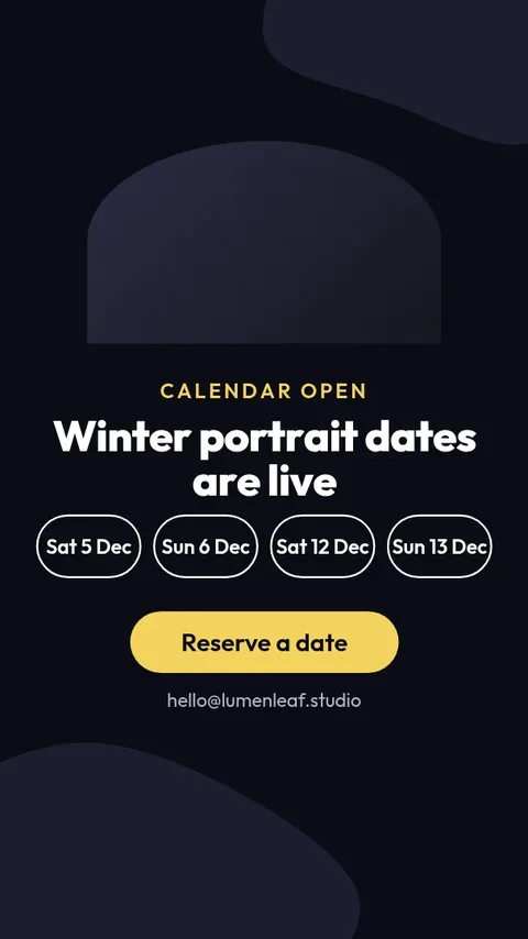 Booking Window Opens Story – Instagram story template