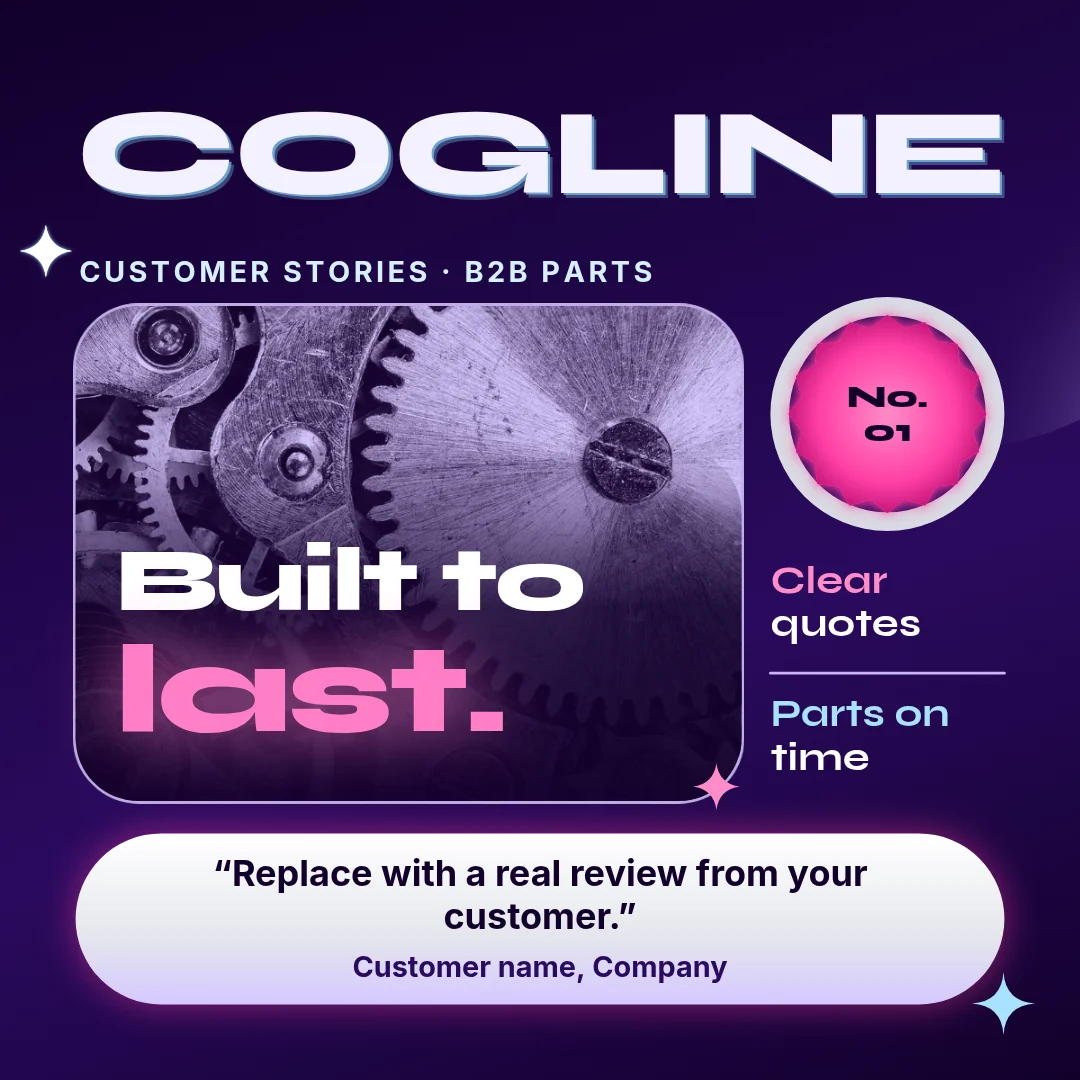Chrome Cover Story Testimonial – LinkedIn post template