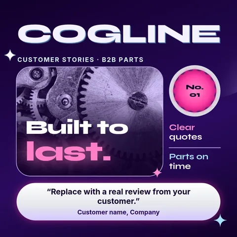 Chrome Cover Story Testimonial – LinkedIn post template