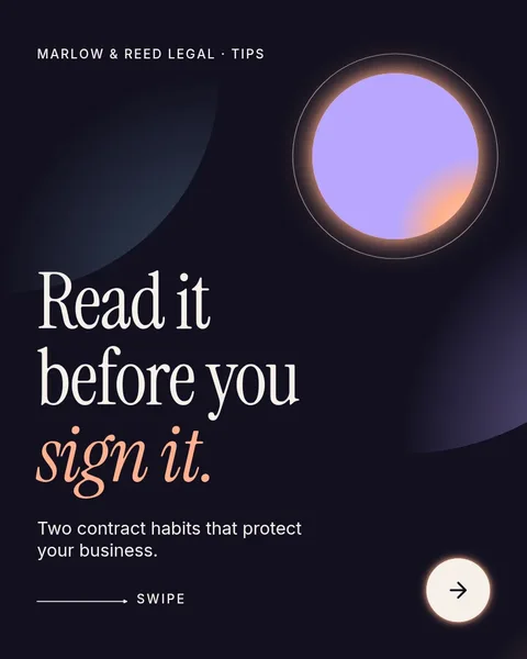 Dusk Glow Exit Clause – Instagram carousel template, 4 pages