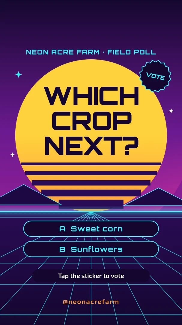 Striped Sun Crop Poll – Instagram story template