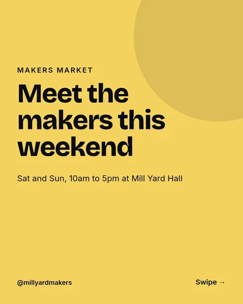 Makers Market Weekend Carousel – Instagram carousel template, 5 pages