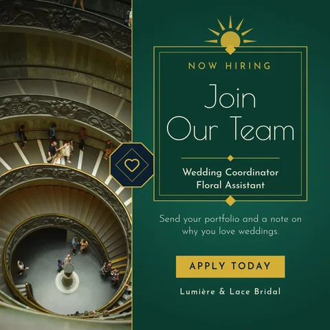 Gilded Seam Fan Hiring – LinkedIn post template