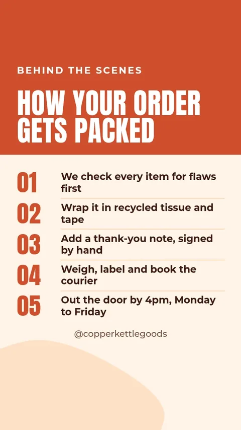 Behind The Packing Table Story – Instagram story template
