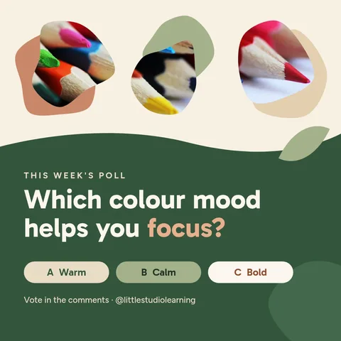 Pencil Pond Poll Blobs – LinkedIn post template