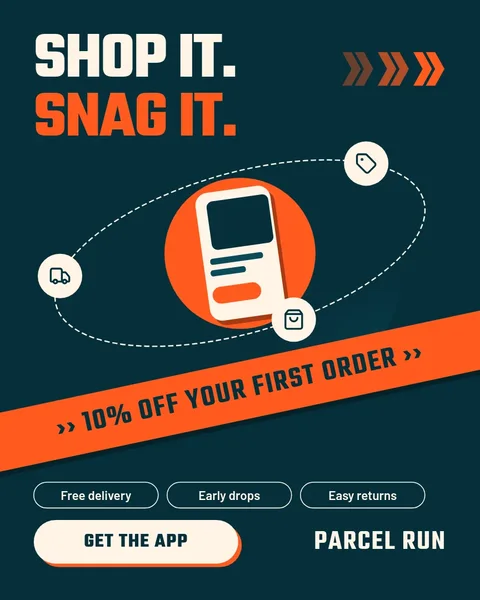 Parcel Orbit Slash – Instagram post template