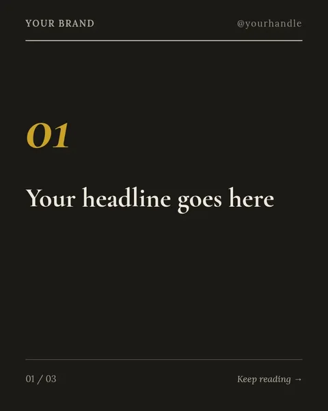 Manuscript – Instagram carousel template, 3 pages