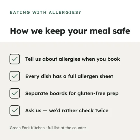 Allergen info card – LinkedIn post template