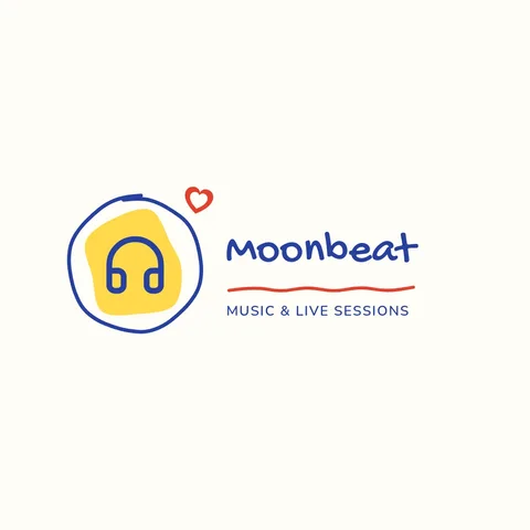 Moonbeat Doodle Headphones Logo – Logo template