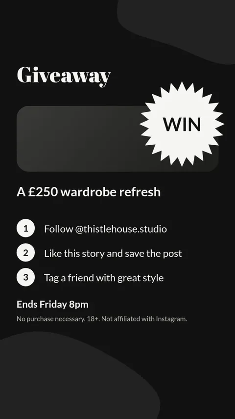 Win the Wardrobe Story – Instagram story template