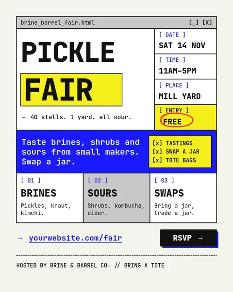 Pickle Fair Window Grid – Instagram post template
