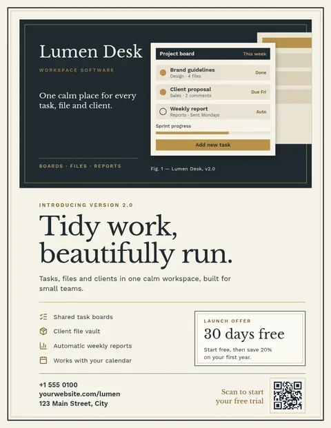 Gallery Frame Software Launch – Flyer template