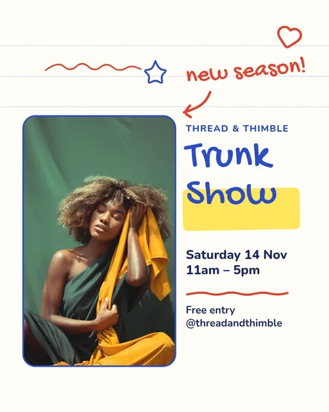 Marker Notes Trunk Show – Instagram post template