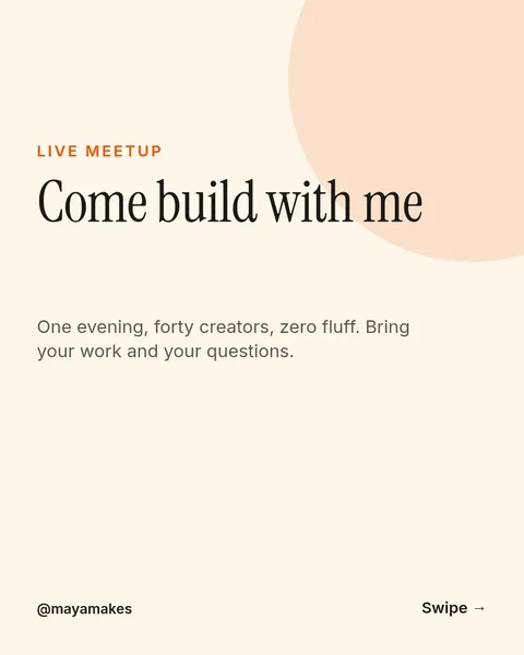 Creator Meetup Lessons Carousel – Instagram carousel template, 5 pages