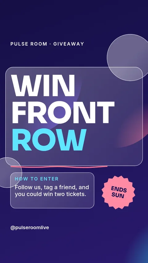 Front Row Glass Stack – Instagram story template