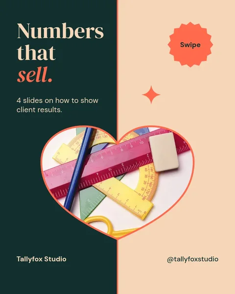 Heart Window Split Proof – Instagram carousel template, 4 pages