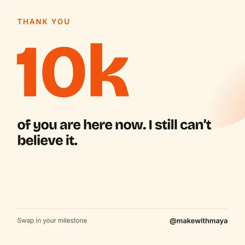 Milestone thank-you – Instagram post template