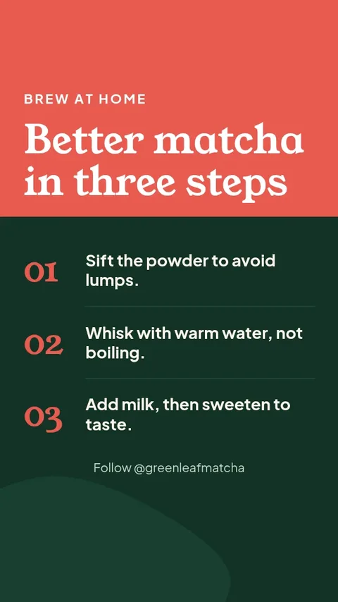 Matcha Latte Tips Story – Instagram story template