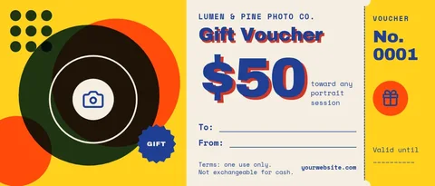 Lens Overprint Gift Voucher – Gift voucher template