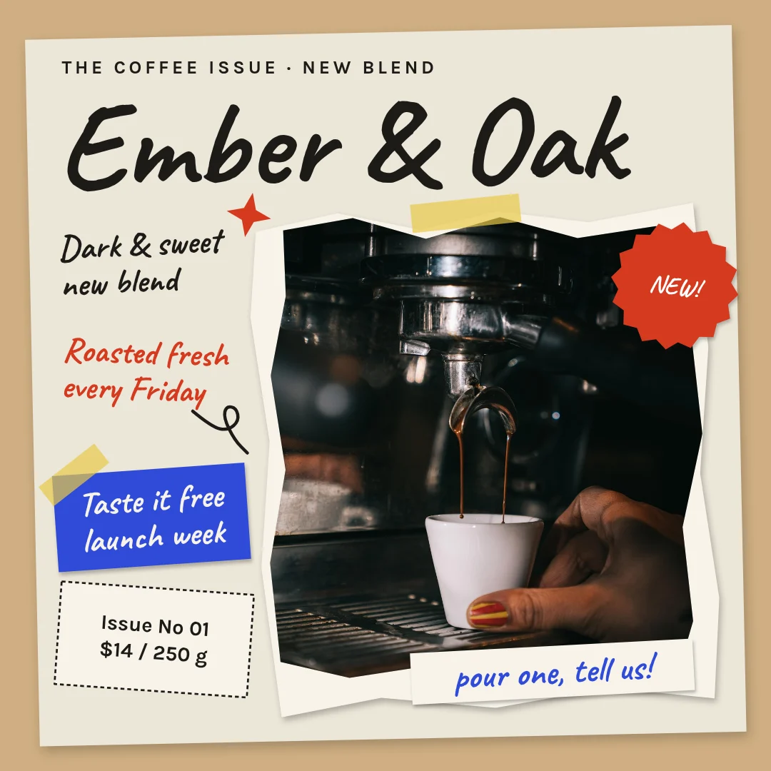 Ember Cover Story Collage – LinkedIn post template