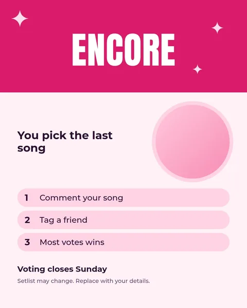 Pick The Encore Post – Instagram post template