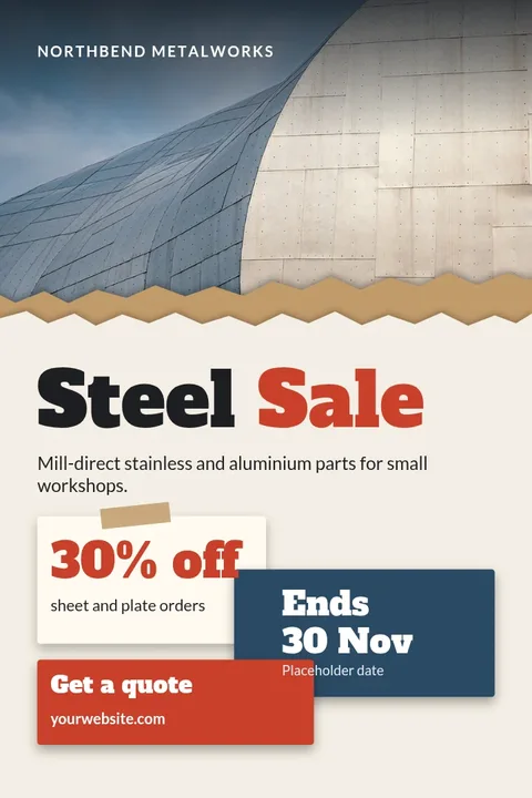 Torn Facade Steel Week – Pinterest pin template