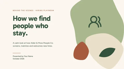 Alder Moss Blob Hiring Deck – Presentation template, 6 pages