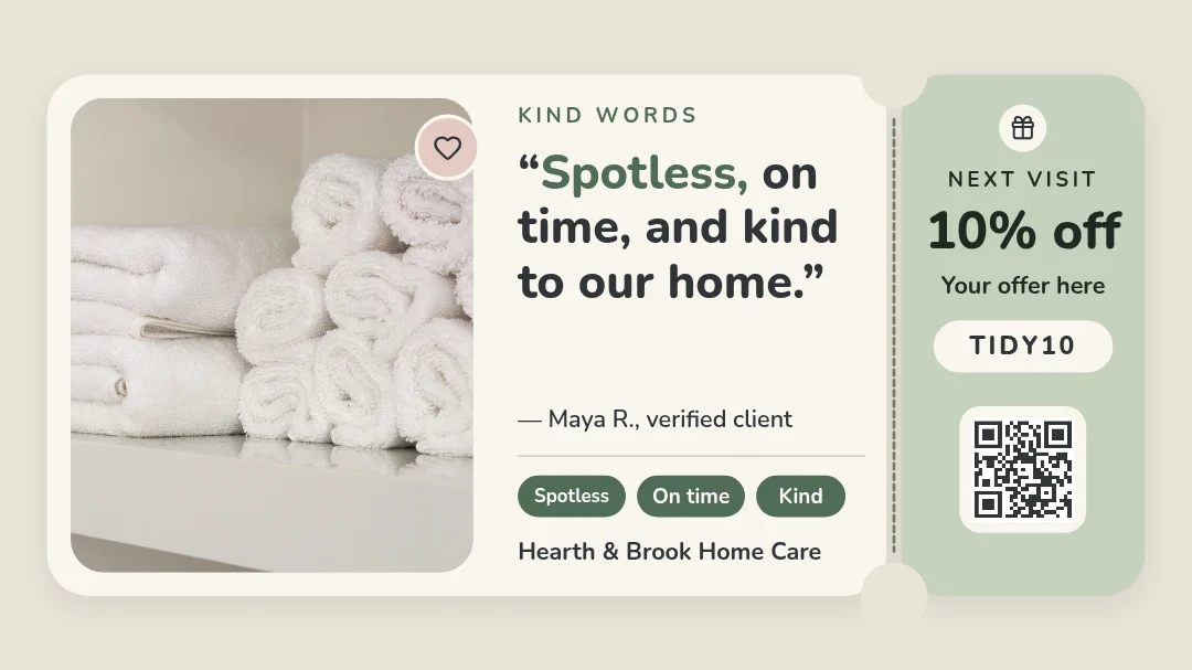 Perforated Stub Kind Words – X post template