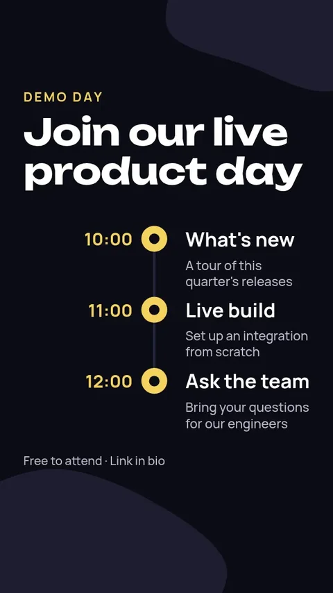 Live Demo Day Story – Instagram story template