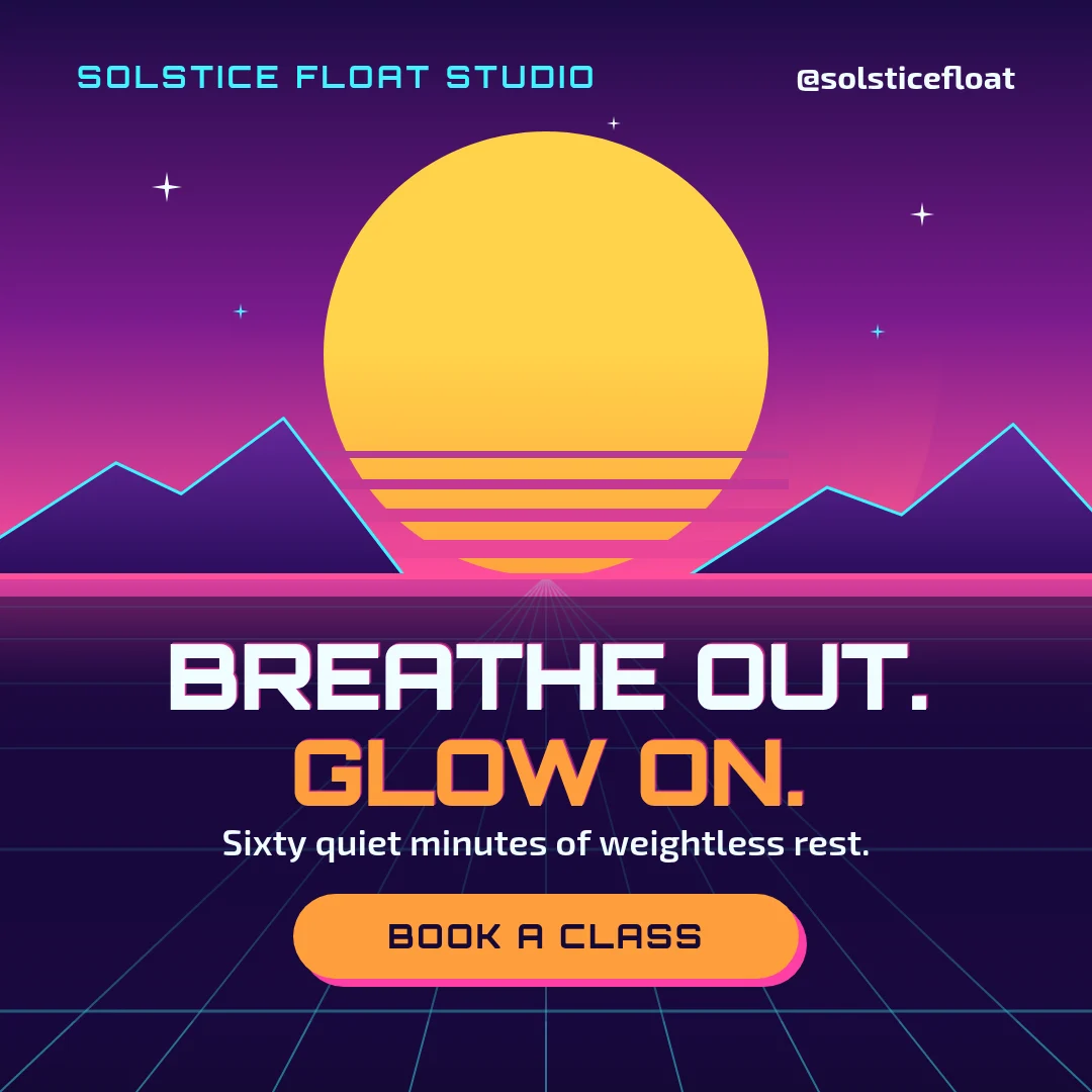 Neon Horizon Breathe Quote – Instagram post template