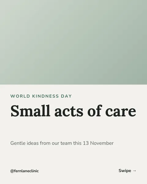 Kindness Day Care Notes – Instagram carousel template, 6 pages