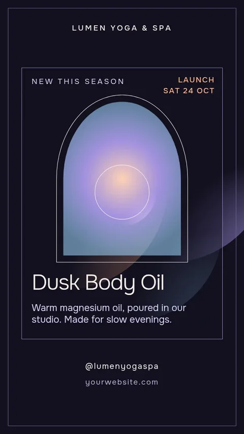 Dusk Glow Gallery Label – Instagram story template