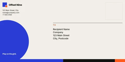 Grid Circle Bottom Stripe Envelope – Envelope template