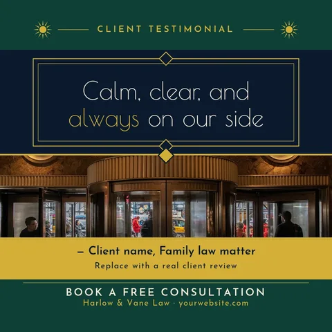 Gilded Verdict Bands – LinkedIn post template