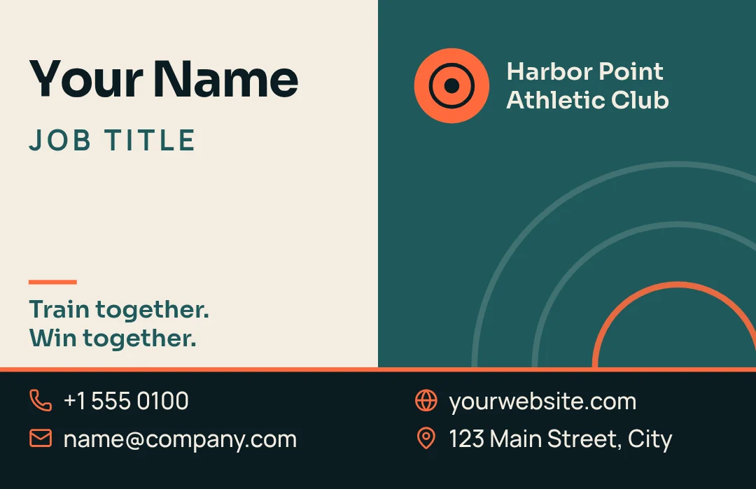 Harbor Seam Club Card – Business card template, page 1