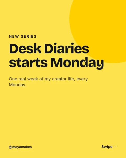 New Series Announcement – Instagram carousel template, 6 pages