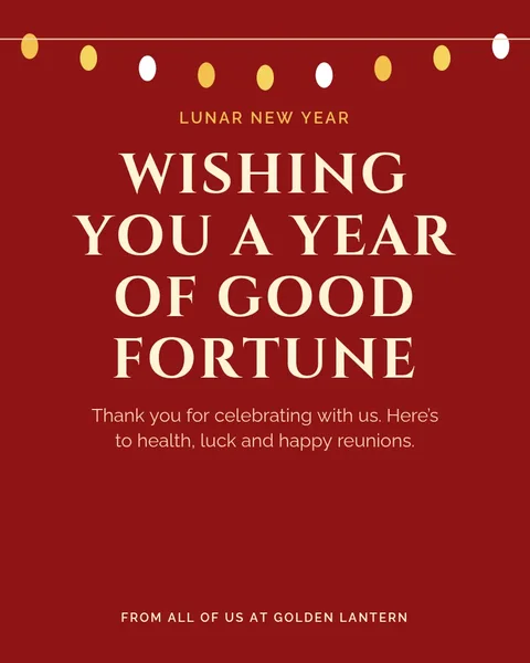 Lunar New Year greeting – Instagram post template
