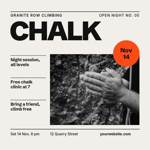 Chalk Masthead Open Night – Instagram post template