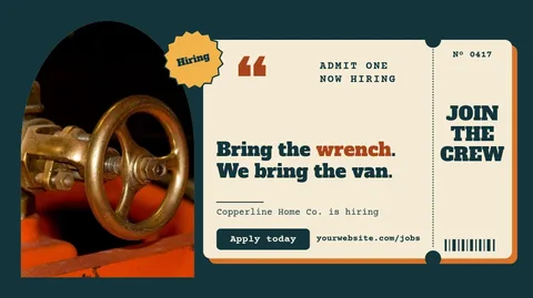 Copper Admit One Hiring – X post template