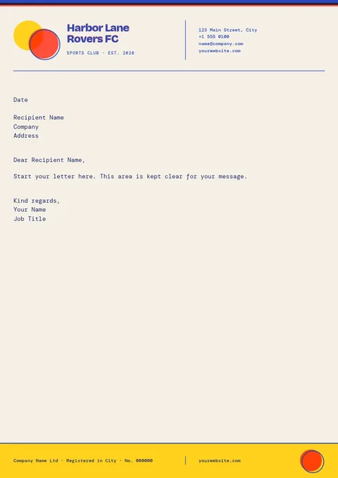 Harbor Lane Riso Letterhead – Letterhead template