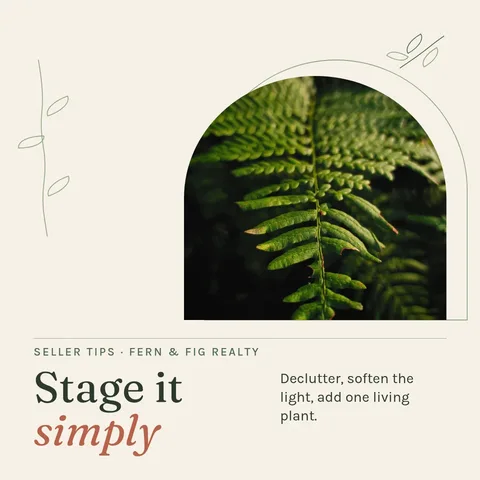 Fern Arch Staging Tips – LinkedIn post template