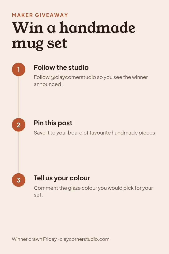 Clay Giveaway Pin Steps – Pinterest pin template