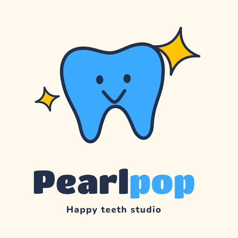 Pearlpop Sparkle Tooth Logo – Logo template